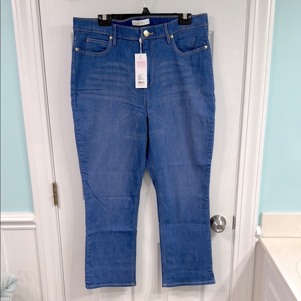 NWT Lilly Pulitzer Liza Crop Flare Jeans Size 16